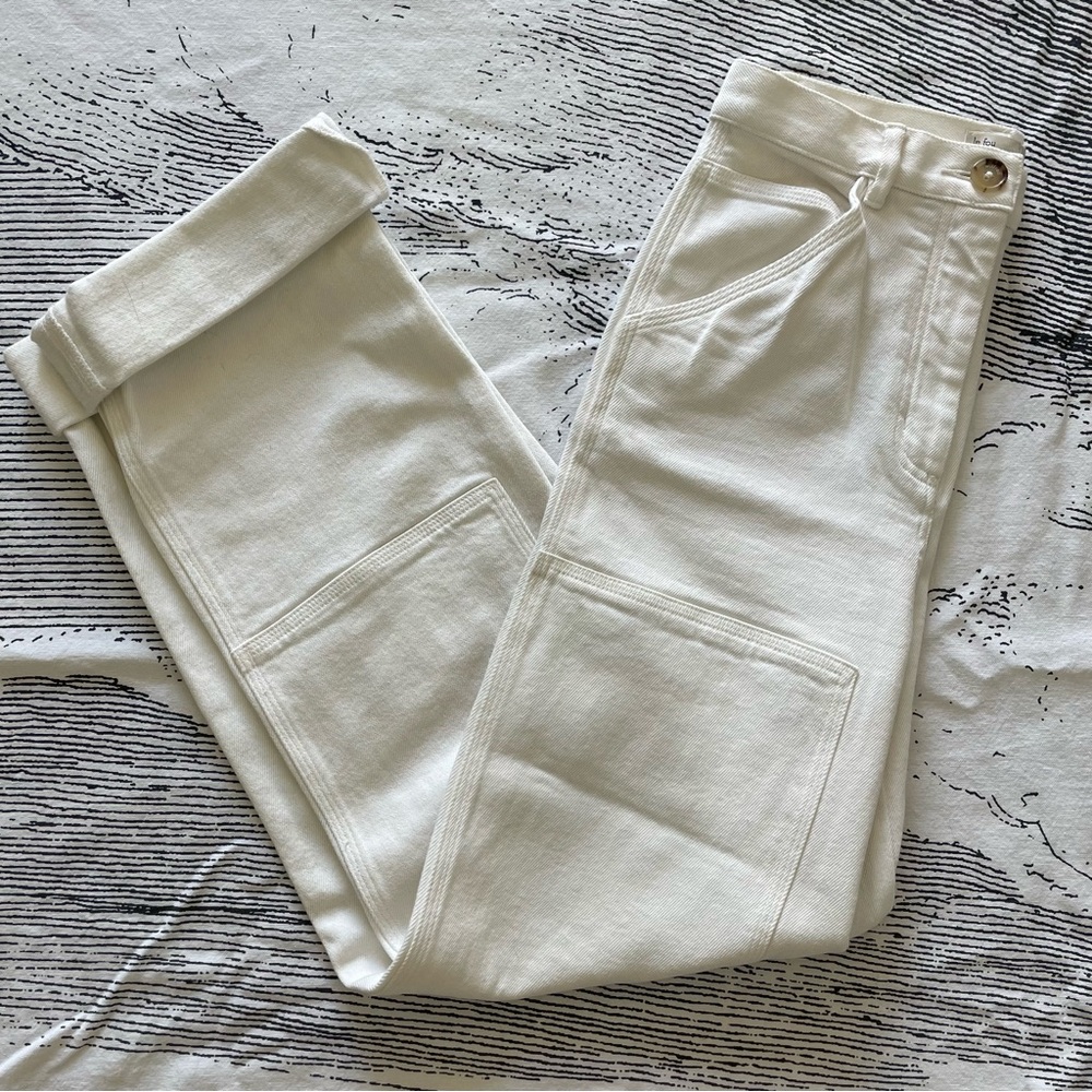 Aritzia Wilfred Patch Front Utility Pants White S… - image 1